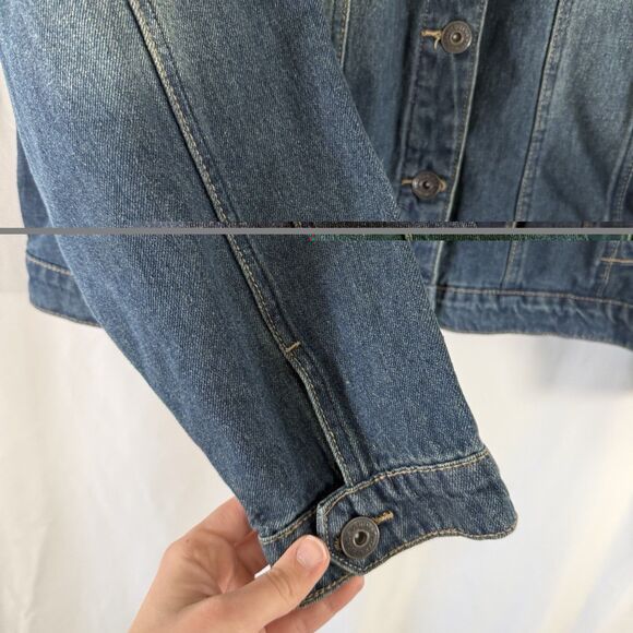 Suzanne Betro Denim Jack Women's 3X Medium Wash Blue Button Up Cotton Blend - Picture 5 of 10